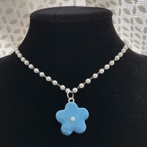 Handmade Beaded Flower Necklace